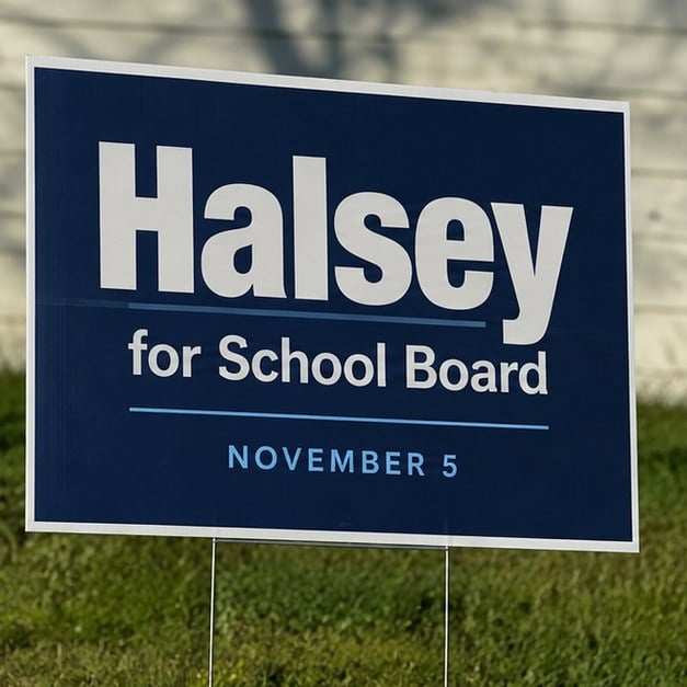Custom campaign signs — customer photo
