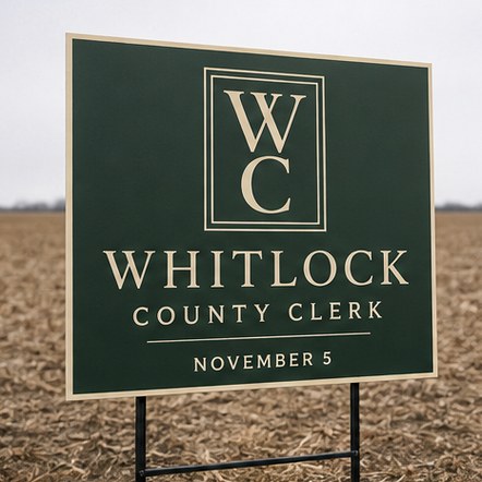 Customized campaign signs for county and state races