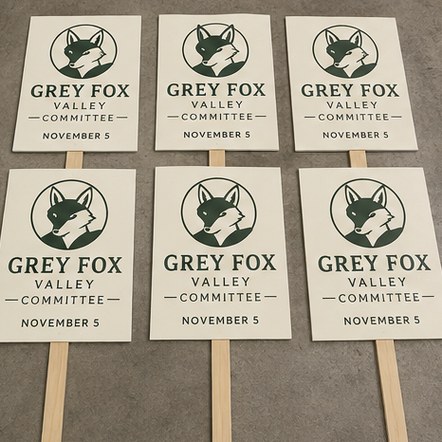 Customized campaign signs for school levies and bonds