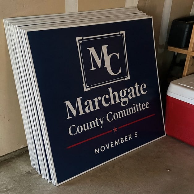 Personalized campaign signs — customer photo